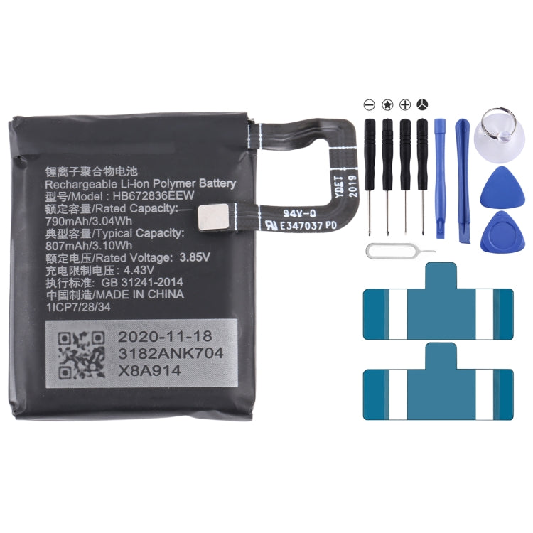 Pour Samsung Gear Live SM-R382 300mAh EB-BR382ABE Batterie de remplacement, pour SONY Smart Watch 3, pour HUAMI AMAZFIT GTS 2 / GTS 2 Mini, pour Amazfit GTR 2 / 2E, pour Huawei GT2 Pro, pour Huawei GS PRO, pour Samsung Galaxy Buds Pro...