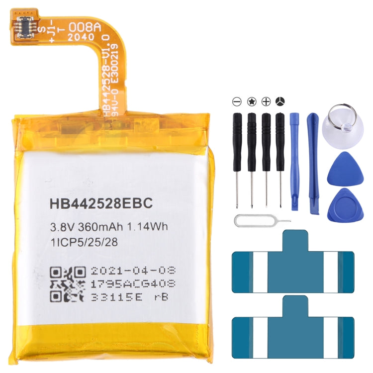 Pour Samsung Gear Live SM-R382 300mAh EB-BR382ABE Batterie de remplacement, pour SONY Smart Watch 3, pour HUAMI AMAZFIT GTS 2 / GTS 2 Mini, pour Amazfit GTR 2 / 2E, pour Huawei GT2 Pro, pour Huawei GS PRO, pour Samsung Galaxy Buds Pro...