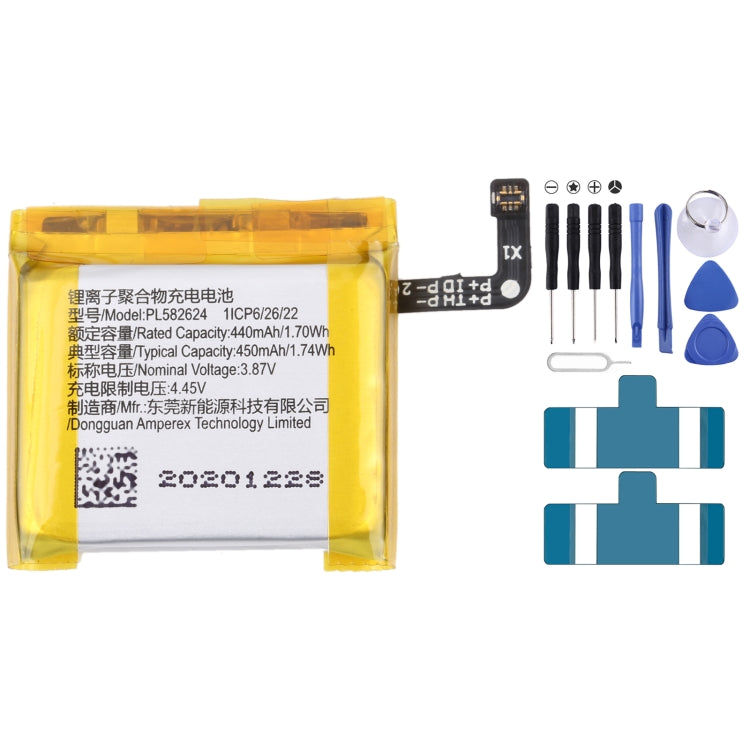 Pour Samsung Gear Live SM-R382 300mAh EB-BR382ABE Batterie de remplacement, pour SONY Smart Watch 3, pour HUAMI AMAZFIT GTS 2 / GTS 2 Mini, pour Amazfit GTR 2 / 2E, pour Huawei GT2 Pro, pour Huawei GS PRO, pour Samsung Galaxy Buds Pro...