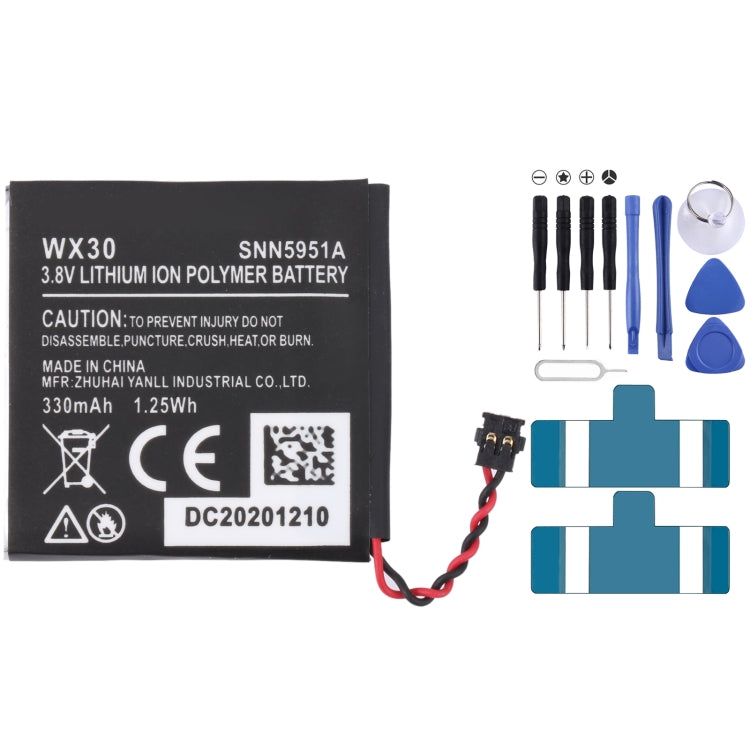 Pour Samsung Gear Live SM-R382 300mAh EB-BR382ABE Batterie de remplacement, pour SONY Smart Watch 3, pour HUAMI AMAZFIT GTS 2 / GTS 2 Mini, pour Amazfit GTR 2 / 2E, pour Huawei GT2 Pro, pour Huawei GS PRO, pour Samsung Galaxy Buds Pro...