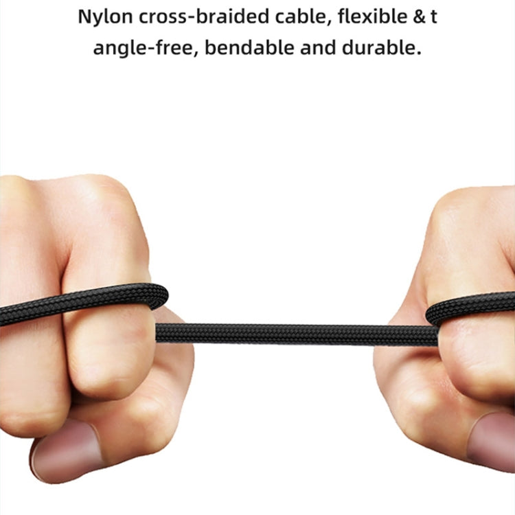 USAMS Type-C to Type-C PD100W Aluminum Alloy Transparent Digital Display Fast Charge Data Cable, 1.2m, Type-C to Type-C