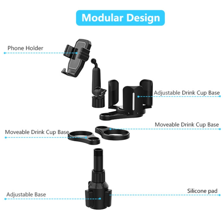 Car Drink Water Cup Mobile Phone Holder, B04 (Green), B04 (Grey), B08 (Green), B08 (Grey)
