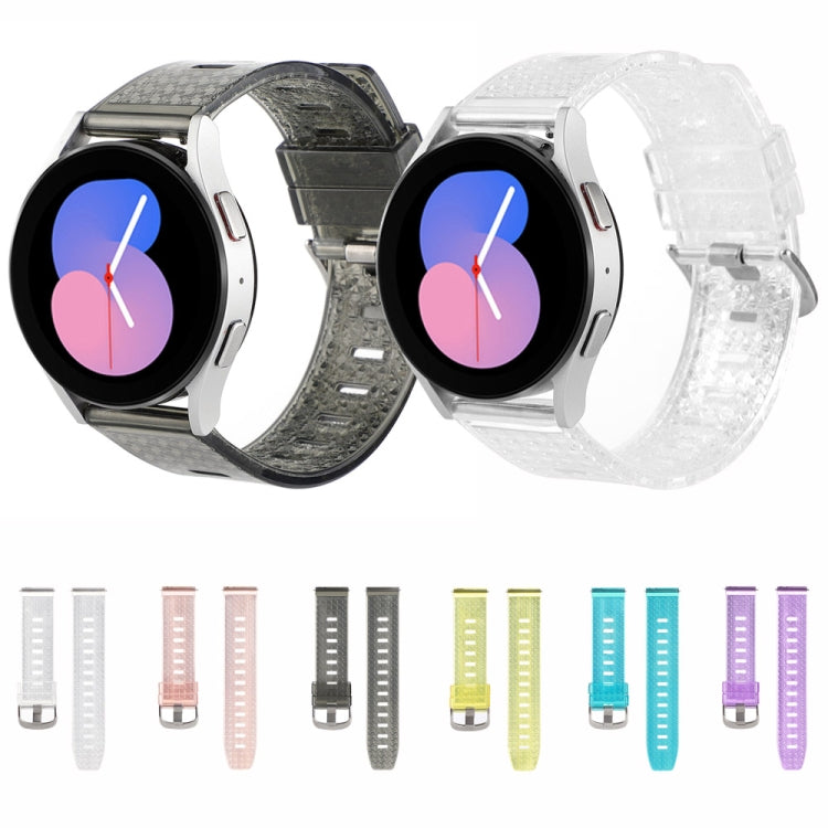 Diamond Texture Clear Glitter Watch Band, 20mm, 22mm