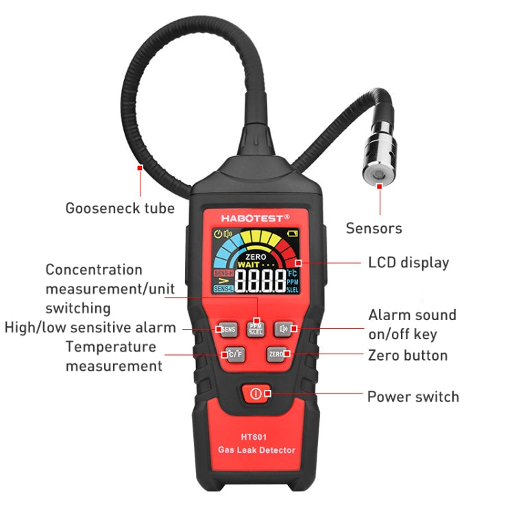 HABOTEST HT601A Combustible Gas Detector Thousand Battery Model, HT601A