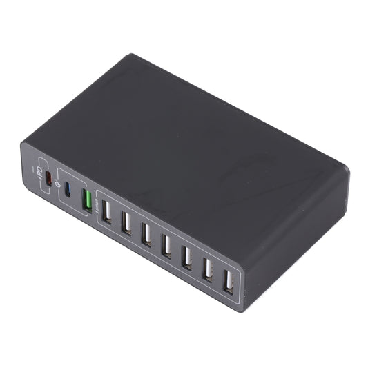 10 in 1 65W QC3.0 USB Smart Fast Charger, US Plug, UK Plug, AU Plug