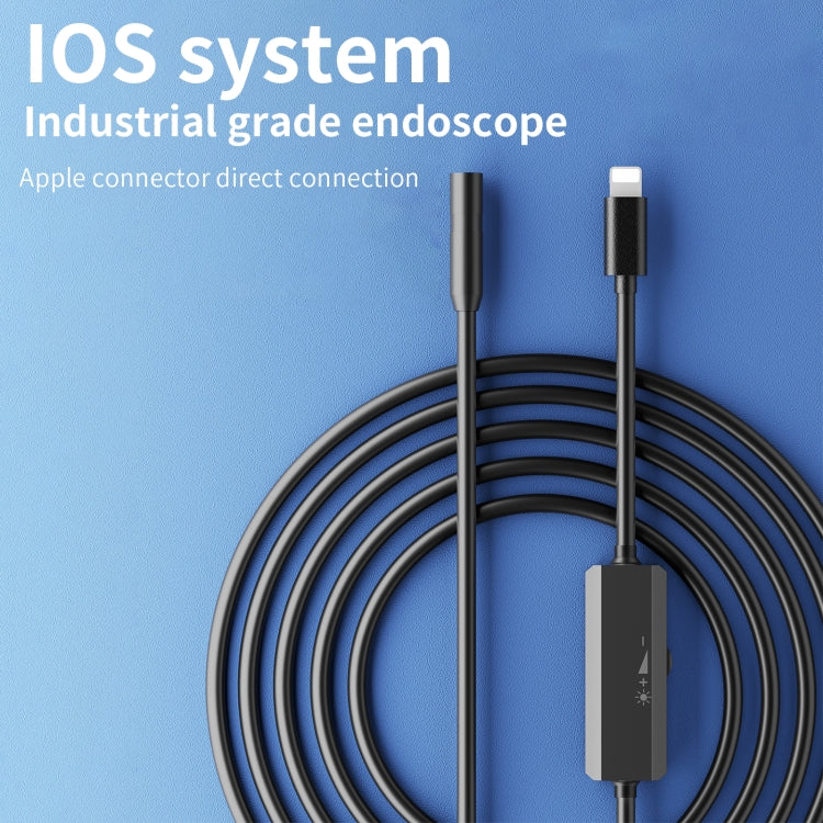 AN112 IP68 8LEDS 8mm Industrial Videoscope for iPhone 8 Pin, Length:2m Flexible Line, 1m Flexible Line, 2m Flexible Line, 3.5m Flexible Line, 5m Flexible Line, 10m Flexible Line, 1m Hard Line, 2m Hard Line, 3.5m Hard Line, 5m Hard Line, 10m Hard Line