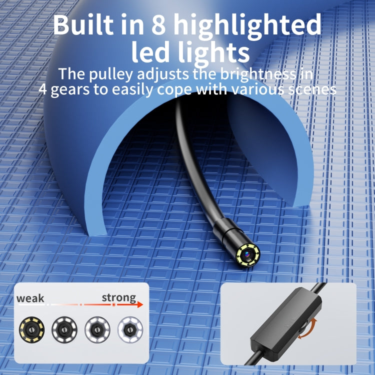 AN112 IP68 8LEDS 8mm Industrial Videoscope for iPhone 8 Pin, Length:2m Flexible Line, 1m Flexible Line, 2m Flexible Line, 3.5m Flexible Line, 5m Flexible Line, 10m Flexible Line, 1m Hard Line, 2m Hard Line, 3.5m Hard Line, 5m Hard Line, 10m Hard Line