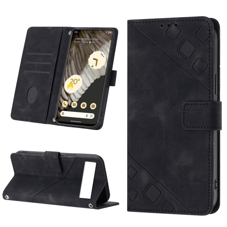 Skin-feel Embossed Leather Phone Case, For Google Pixel 6, For Google Pixel 6 Pro, For Google Pixel 6a 5G, For Google Pixel 7, For Google Pixel 7 Pro, For Google Pixel 7a