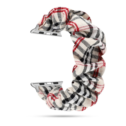 Bracelet de montre en tissu à motif de fleurs à carreaux, pour Apple Watch Ultra 49 mm / Series 8&7 45 mm / SE 2&6&SE&5&4 44 mm / 3&2&1 42 mm, pour Apple Watch Series 8&7 41 mm / SE 2&6&SE&5&4 40 mm / 3&2&1 38 mm