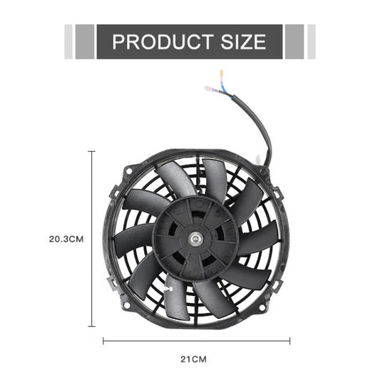 Ventilateur de refroidissement d'huile de transmission puissant de voiture 12V 80W avec accessoires de montage, 7 pouces, 9 pouces, 10 pouces, 12 pouces