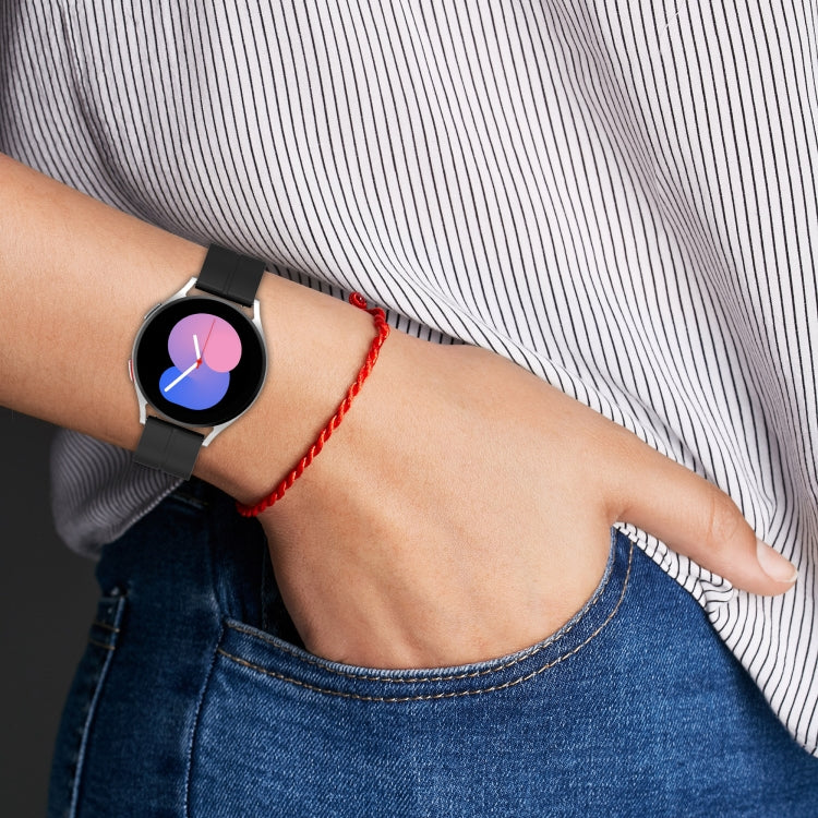 Universal Flat Head Groove Silicone Watch Band, 20mm, 22mm
