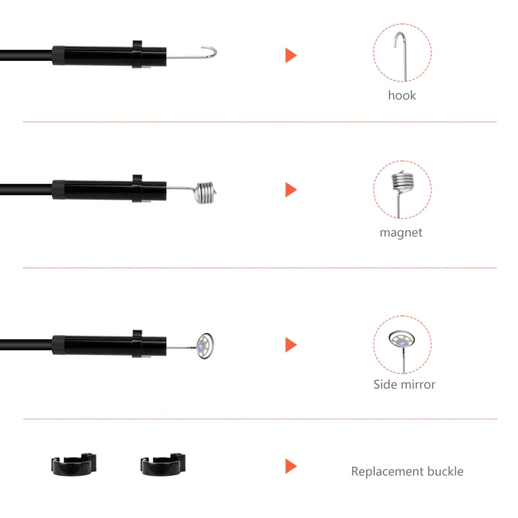 P130 4.3 inch Dual Camera with Screen Endoscope, 2m, 5m, 10m