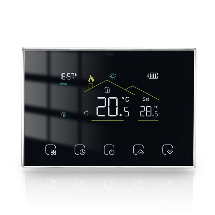 BHT-8000RF-VA- GBCW Wireless Smart LED Screen Thermostat With WiFi, Specification:Electric / Boiler Heating, Electric Heating, Electric Boiler Heating, Boiler Heating, Water Heating, Hydroelectric Heating, Water Boiler Heating