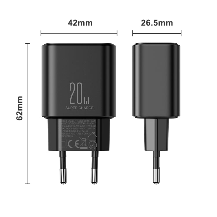J0YROOM TCF05 20W USB+USB-C/Type-C Fast Charger