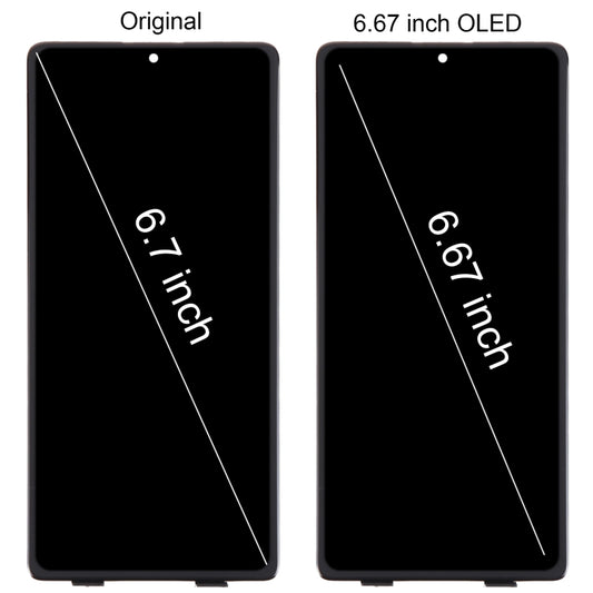 6.67 inch OLED LCD Screen With Digitizer Full Assembly