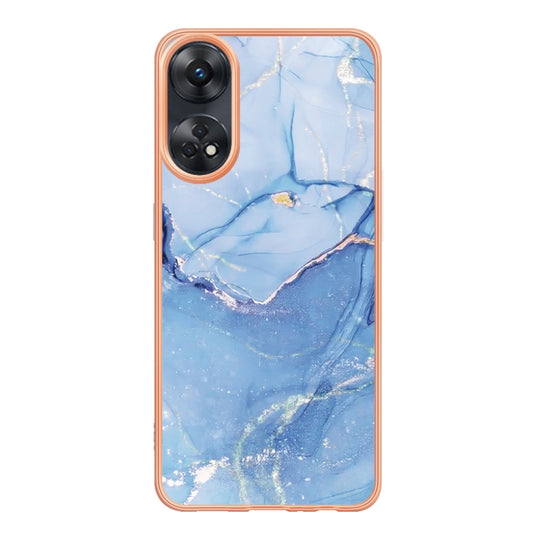 Electroplating Marble Dual-side IMD Phone Case, For OPPO Reno 8T 4G