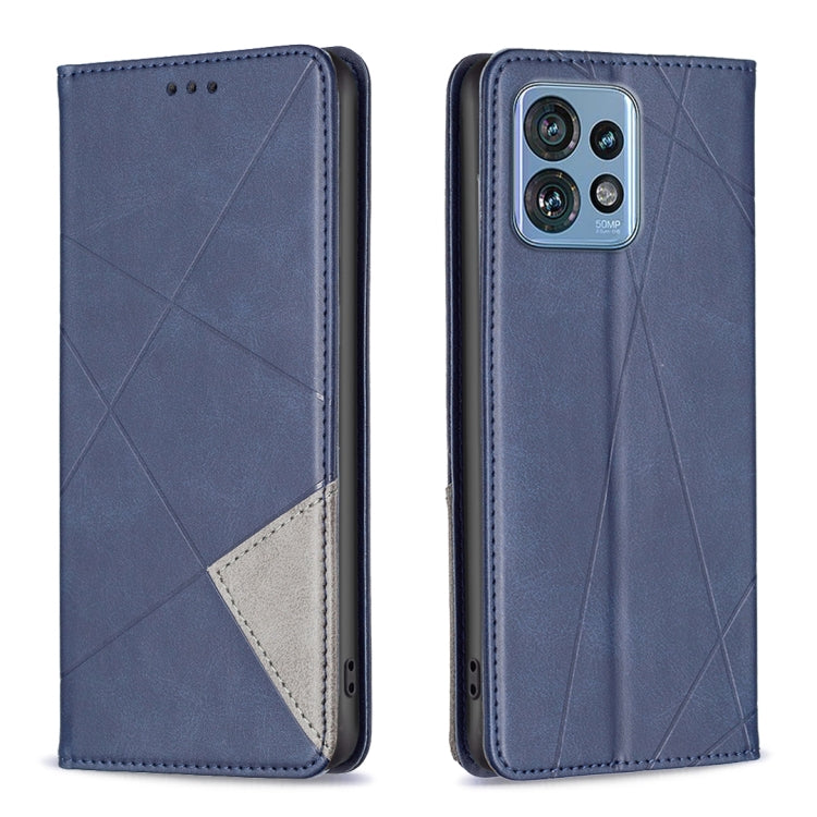 Rhombus Texture Magnetic Leather Phone Case, For Nokia C12, For Nokia C22, For Nokia C32, For Realme C33, For Motorola Edge 40 Pro 5G / Moto X40 /X40 Pro