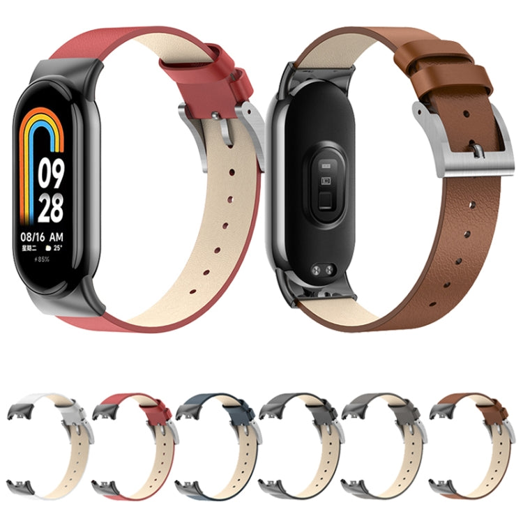 Leather Replacement Watch Band, For Xiaomi Mi Band 8