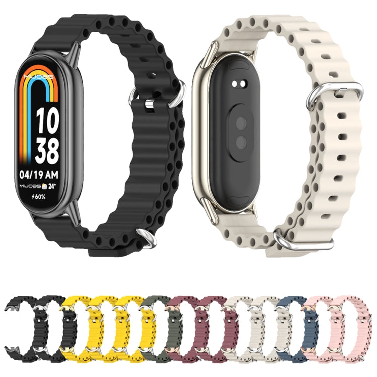 Mijobs Marine Silicone Breathable Watch Band, For Xiaomi Smart Band 11 / 10 / 9 / 8