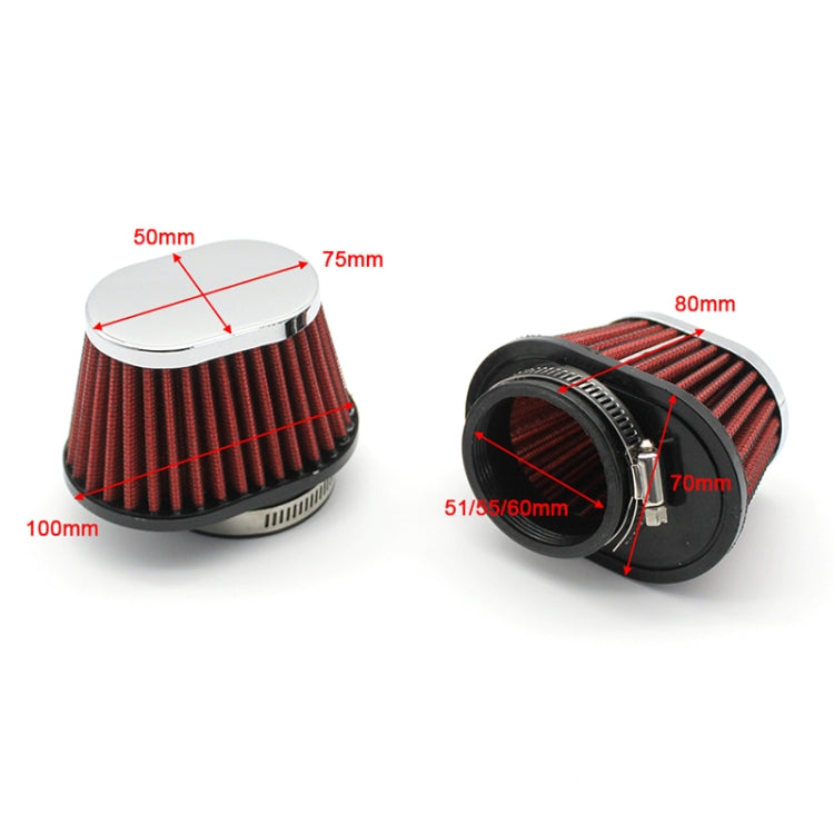 XH-UN073 Mushroom Head Style Car Modified Air Filter Motorcycle Exhaust Filter, 51mm, 55mm, 60mm