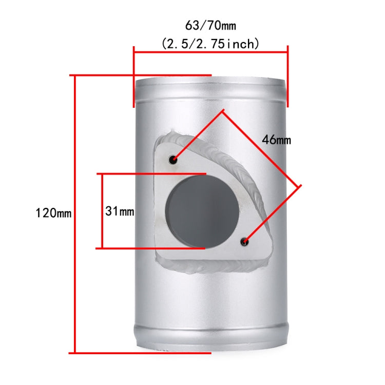 XH-UN608 Car Modified Engine Air Flow Meter Flange Intake Sensor for Mazda Atenza / Axela, 63mm, 70mm