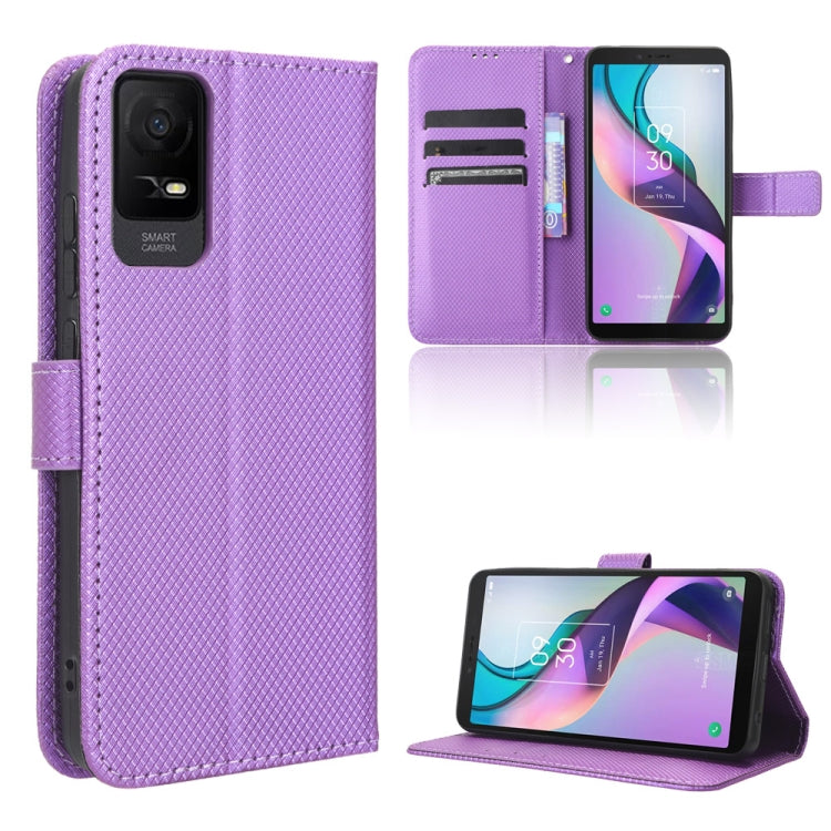 Coque de téléphone en cuir texturé diamant, Pour TCL 40 NxtPaper 4G, Pour TCL 40 XE 5G, Pour TCL 40 XL, Pour TCL ION X