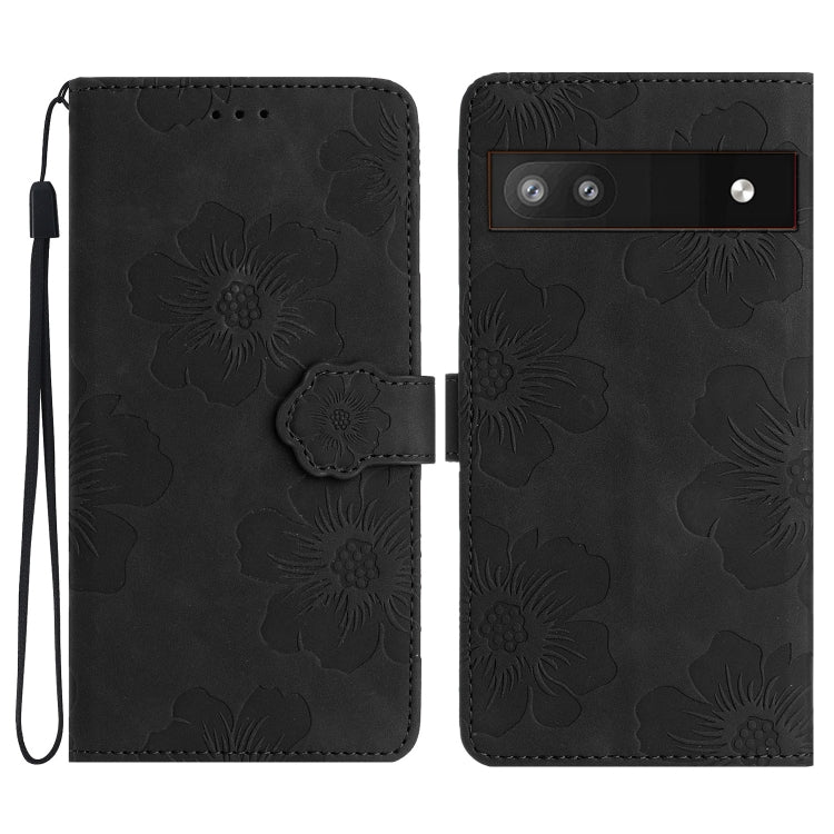 Flower Embossing Pattern Leather Phone Case, For Google Pixel 8, For Google Pixel 8 Pro, For Google Pixel 7, For Google Pixel 7 Pro, For Google Pixel 7a, For Google Pixel 6, For Google Pixel 6 Pro, For Google Pixel 6a