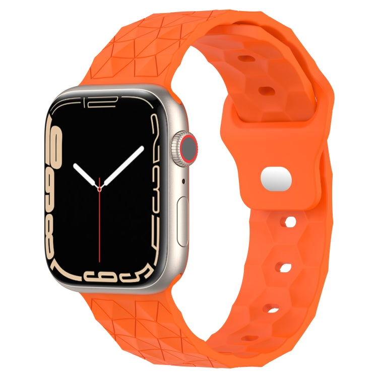 Football Texture Silicone Watch Band, For Apple Watch 8 41mm, For Apple Watch 8 45mm, For Apple Watch SE 2022 40mm, For Apple Watch SE 2022 44mm, For Apple Watch 7 41mm, For Apple Watch 7 45mm, For Apple Watch SE 40mm, For Apple Watch SE 44mm