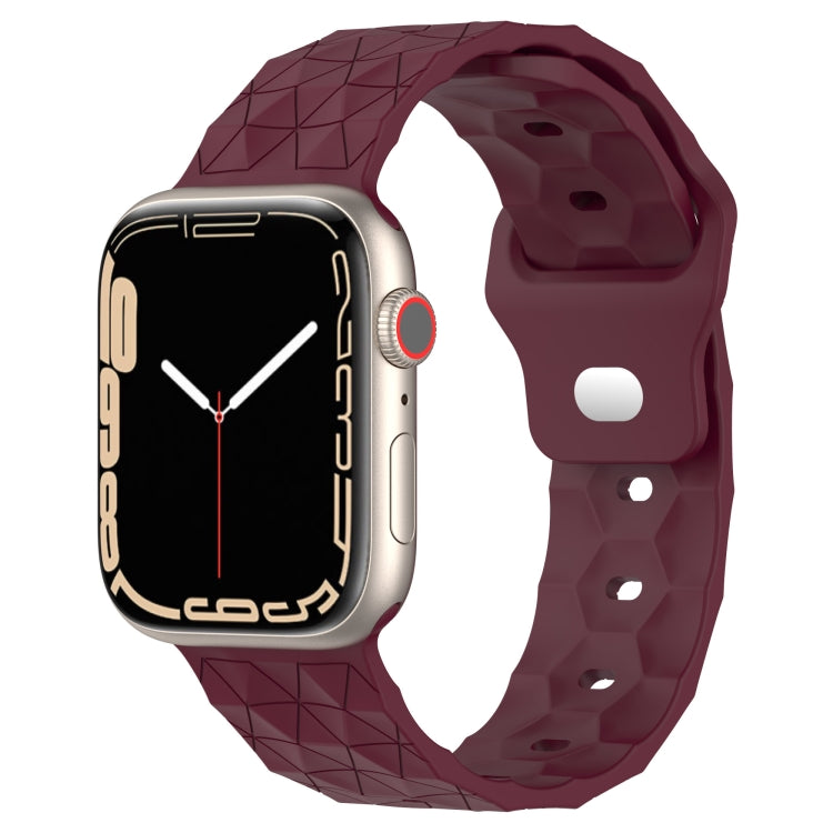 Football Texture Silicone Watch Band, For Apple Watch 8 41mm, For Apple Watch 8 45mm, For Apple Watch SE 2022 40mm, For Apple Watch SE 2022 44mm, For Apple Watch 7 41mm, For Apple Watch 7 45mm, For Apple Watch SE 40mm, For Apple Watch SE 44mm