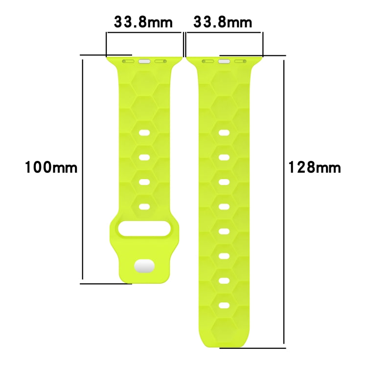 Football Texture Silicone Watch Band, For Apple Watch 8 41mm, For Apple Watch 8 45mm, For Apple Watch SE 2022 40mm, For Apple Watch SE 2022 44mm, For Apple Watch 7 41mm, For Apple Watch 7 45mm, For Apple Watch SE 40mm, For Apple Watch SE 44mm