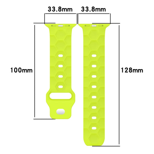 Football Texture Silicone Watch Band, For Apple Watch 8 41mm, For Apple Watch 8 45mm, For Apple Watch SE 2022 40mm, For Apple Watch SE 2022 44mm, For Apple Watch 7 41mm, For Apple Watch 7 45mm, For Apple Watch SE 40mm, For Apple Watch SE 44mm