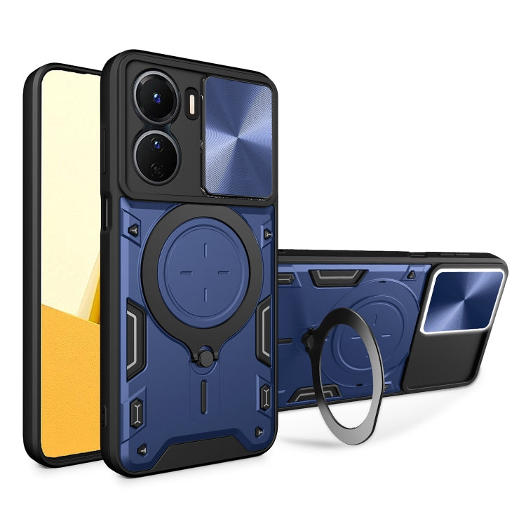 CD Texture Sliding Camshield Magnetic Holder Phone Case