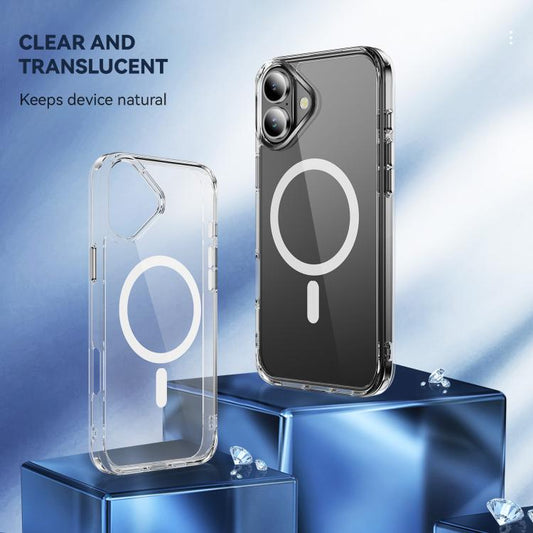 Coque de téléphone MagSafe en acrylique transparent PC + TPU, pour iPhone 17e / 16e, pour iPhone 16 Pro Max, pour iPhone 16 Pro, pour iPhone 16 Plus, pour iPhone 16, pour iPhone 15 Pro Max, pour iPhone 15 Pro, pour iPhone 15 Plus, pour iPhone 15