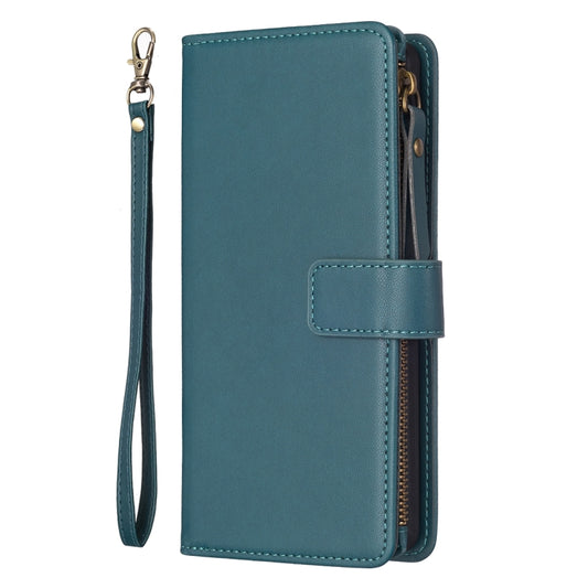 9 Card Slots Zipper Wallet Leather Flip Phone Case, For Google Pixel 8 Pro, For Google Pixel 8, For Google Pixel 7a, For Google Pixel 7 Pro, For Google Pixel 7