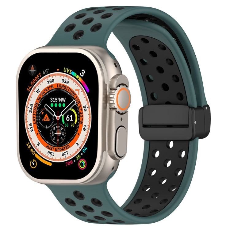 Magnetic Buckle Silicone Watch Band, For Apple Watch Ultra 49mm, For Apple Watch SE 2023 44mm, For Apple Watch SE 2023 40mm, For Apple Watch 8 41mm, For Apple Watch Ultra 2 49mm, For Apple Watch 8 45mm