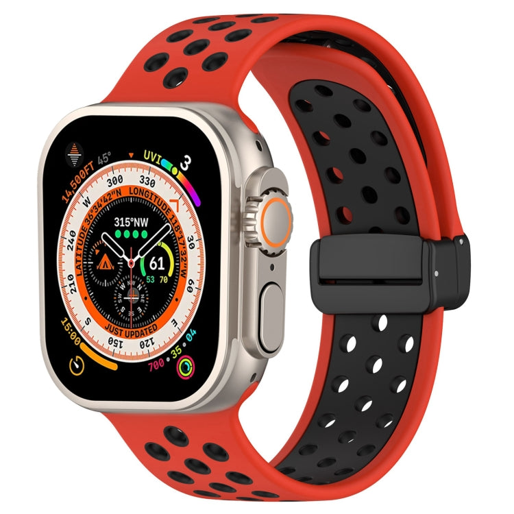 Magnetic Buckle Silicone Watch Band, For Apple Watch Ultra 49mm, For Apple Watch SE 2023 44mm, For Apple Watch SE 2023 40mm, For Apple Watch 8 41mm, For Apple Watch Ultra 2 49mm, For Apple Watch 8 45mm