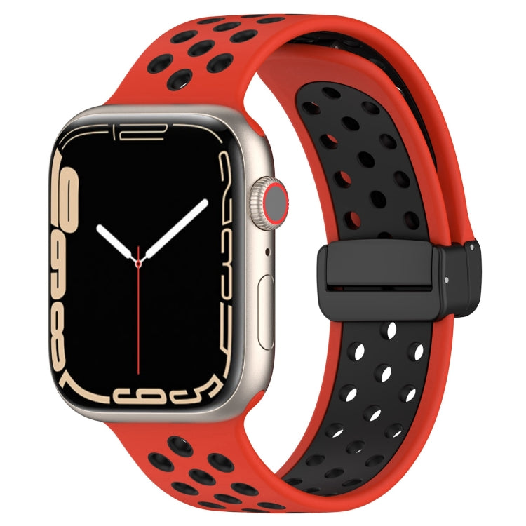 Magnetic Buckle Silicone Watch Band, For Apple Watch 4 44mm, For Apple Watch 4 40mm, For Apple Watch 3 38mm, For Apple Watch 3 42mm, For Apple Watch 2 42mm, For Apple Watch 2 38mm