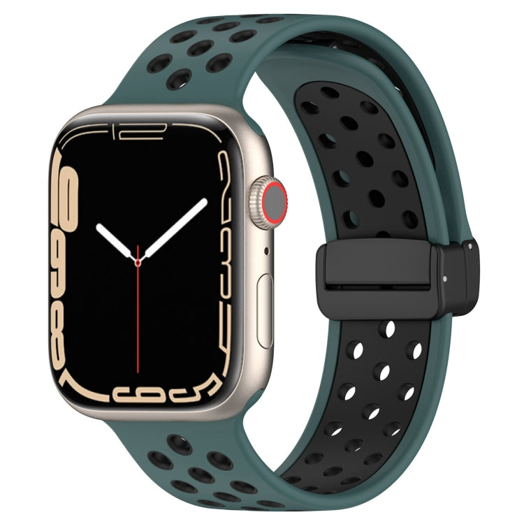 Magnetic Buckle Silicone Watch Band, For Apple Watch 4 44mm, For Apple Watch 4 40mm, For Apple Watch 3 38mm, For Apple Watch 3 42mm, For Apple Watch 2 42mm, For Apple Watch 2 38mm