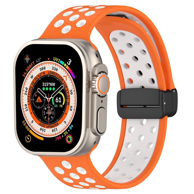 Magnetic Buckle Silicone Watch Band, For Apple Watch Ultra 49mm, For Apple Watch SE 2023 44mm, For Apple Watch SE 2023 40mm, For Apple Watch 8 41mm, For Apple Watch Ultra 2 49mm, For Apple Watch 8 45mm