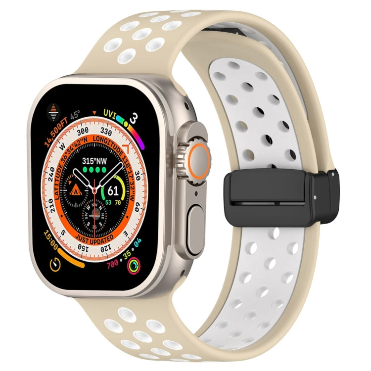 Magnetic Buckle Silicone Watch Band, For Apple Watch Ultra 49mm, For Apple Watch SE 2023 44mm, For Apple Watch SE 2023 40mm, For Apple Watch 8 41mm, For Apple Watch Ultra 2 49mm, For Apple Watch 8 45mm