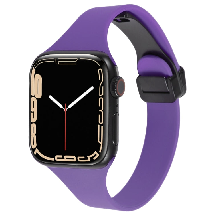 Magnetic Buckle Slim Silicone Watch Band, For Apple Watch SE 2022 40mm, For Apple Watch Series 9 45mm, For Apple Watch Series 9 41mm, For Apple Watch SE 2022 44mm