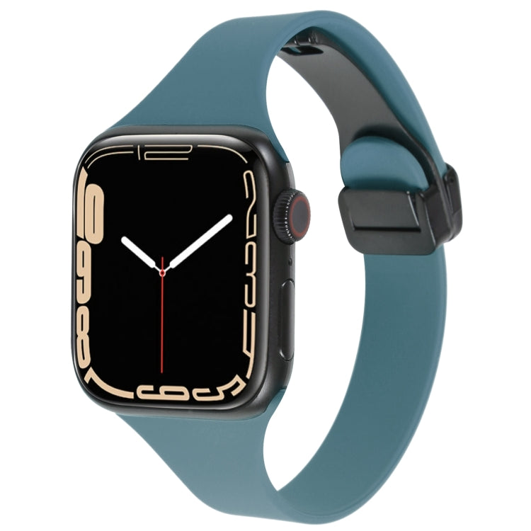 Magnetic Buckle Slim Silicone Watch Band, For Apple Watch Series 4 40mm, For Apple Watch 38mm, For Apple Watch Series 3 38mm, For Apple Watch Series 3 42mm
