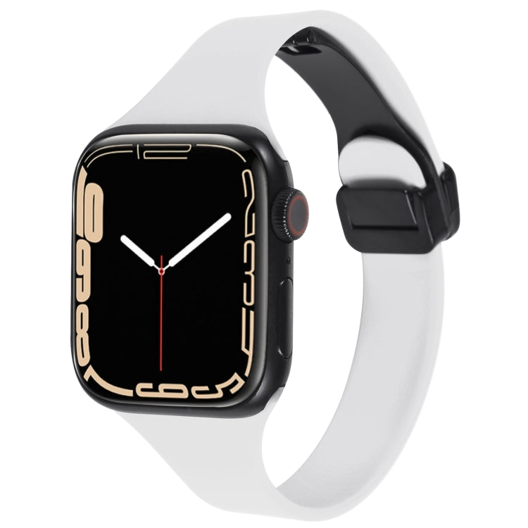 Magnetic Buckle Slim Silicone Watch Band, For Apple Watch Series 4 40mm, For Apple Watch 38mm, For Apple Watch Series 3 38mm, For Apple Watch Series 3 42mm