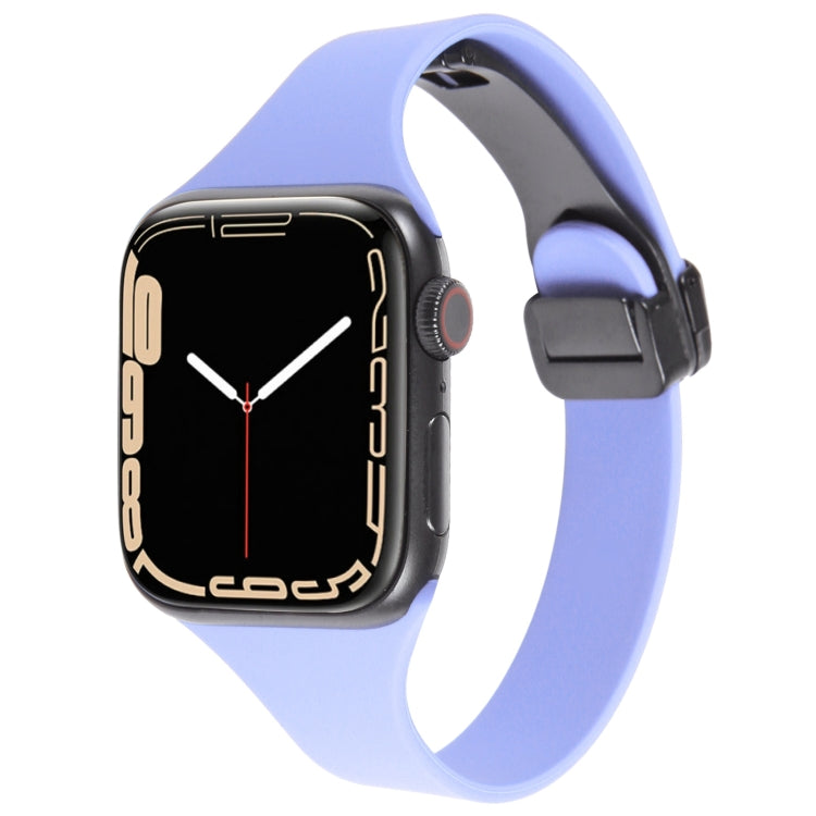Magnetic Buckle Slim Silicone Watch Band, For Apple Watch Series 4 40mm, For Apple Watch 38mm, For Apple Watch Series 3 38mm, For Apple Watch Series 3 42mm