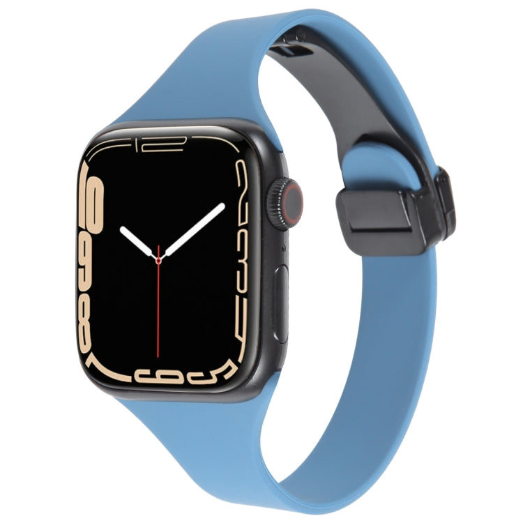 Magnetic Buckle Slim Silicone Watch Band, For Apple Watch Series 4 40mm, For Apple Watch 38mm, For Apple Watch Series 3 38mm, For Apple Watch Series 3 42mm
