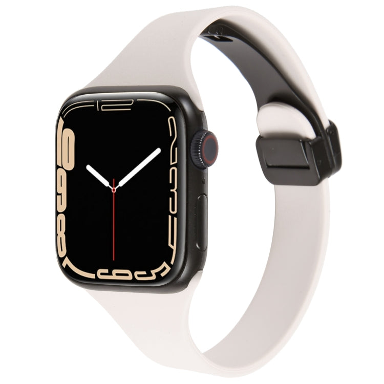 Magnetic Buckle Slim Silicone Watch Band, For Apple Watch Series 4 40mm, For Apple Watch 38mm, For Apple Watch Series 3 38mm, For Apple Watch Series 3 42mm