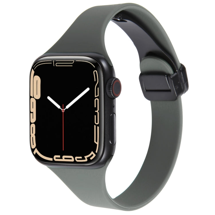 Magnetic Buckle Slim Silicone Watch Band, For Apple Watch Series 4 40mm, For Apple Watch 38mm, For Apple Watch Series 3 38mm, For Apple Watch Series 3 42mm