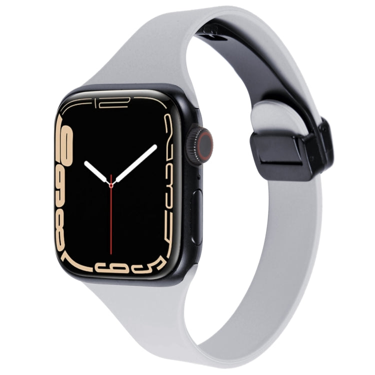 Magnetic Buckle Slim Silicone Watch Band, For Apple Watch SE 2022 40mm, For Apple Watch Series 9 45mm, For Apple Watch Series 9 41mm, For Apple Watch SE 2022 44mm