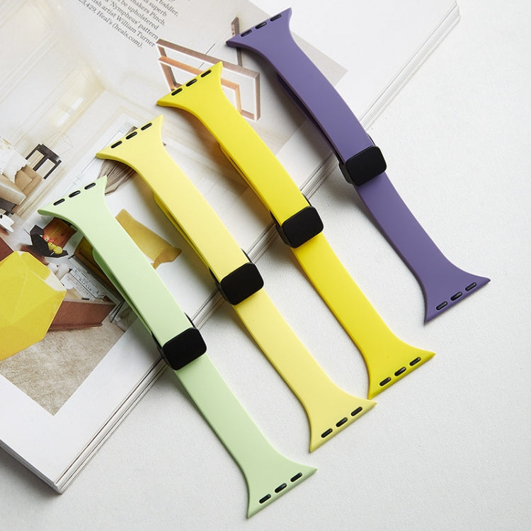 Magnetic Buckle Slim Silicone Watch Band, For Apple Watch SE 2022 40mm, For Apple Watch Series 9 45mm, For Apple Watch Series 9 41mm, For Apple Watch SE 2022 44mm