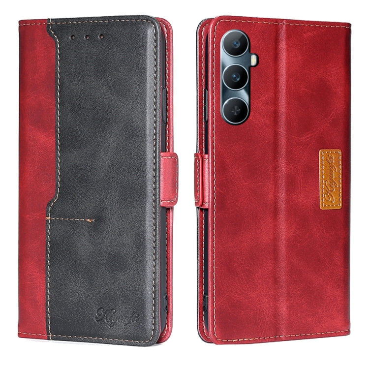 Contrast Color Side Buckle Leather Phone Case, For Realme 11 Pro / 11 Pro+ 5G, For Realme C65 4G
